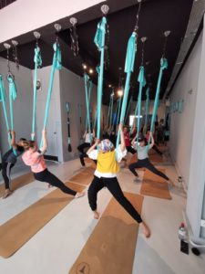 aerial fitness classes in studio