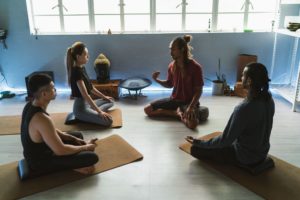 seated position breathing technique