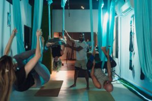 aerial yoga poses upside motion